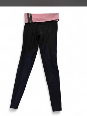 Victoria's Secret PINK Yoga Black Leggings with Pink Waistband